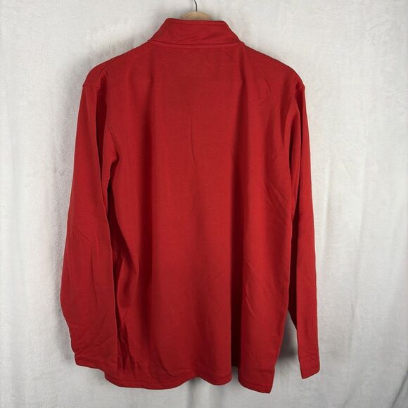 Nebraska Cornhuskers Quarter Zip Pullover Sweatshirt Size Large Red NWT - Picture 4 of 5